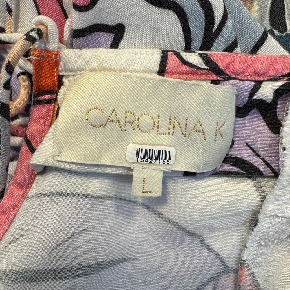 Carolina K slip dress Floral Print Maxi size L - Picture 14 of 15
